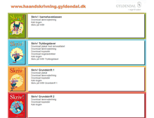 Tablet Screenshot of haandskrivning.gyldendal.dk