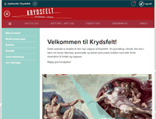 Tablet Screenshot of krydsfelt.gyldendal.dk