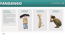 Tablet Screenshot of fandango.gyldendal.dk